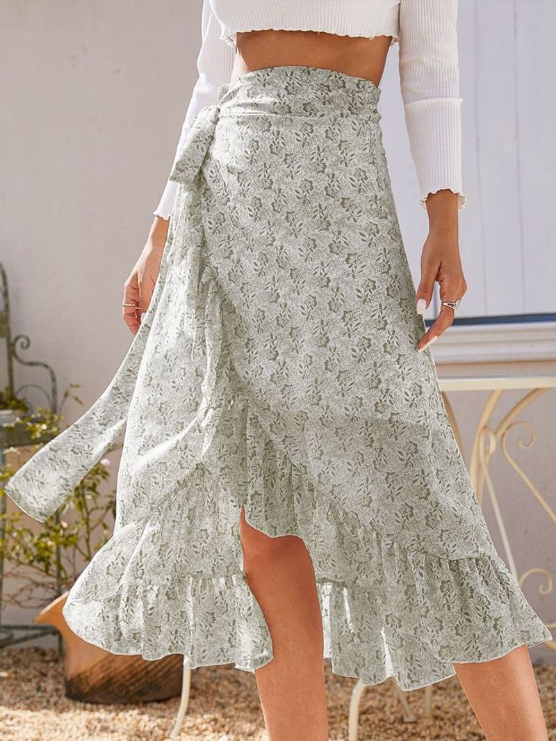 Floral Wrap Skirt