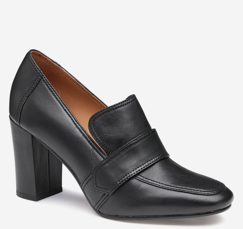 Leather Loafer Pumps