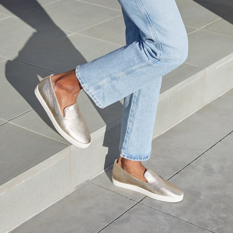 Metallic Slip-Ons