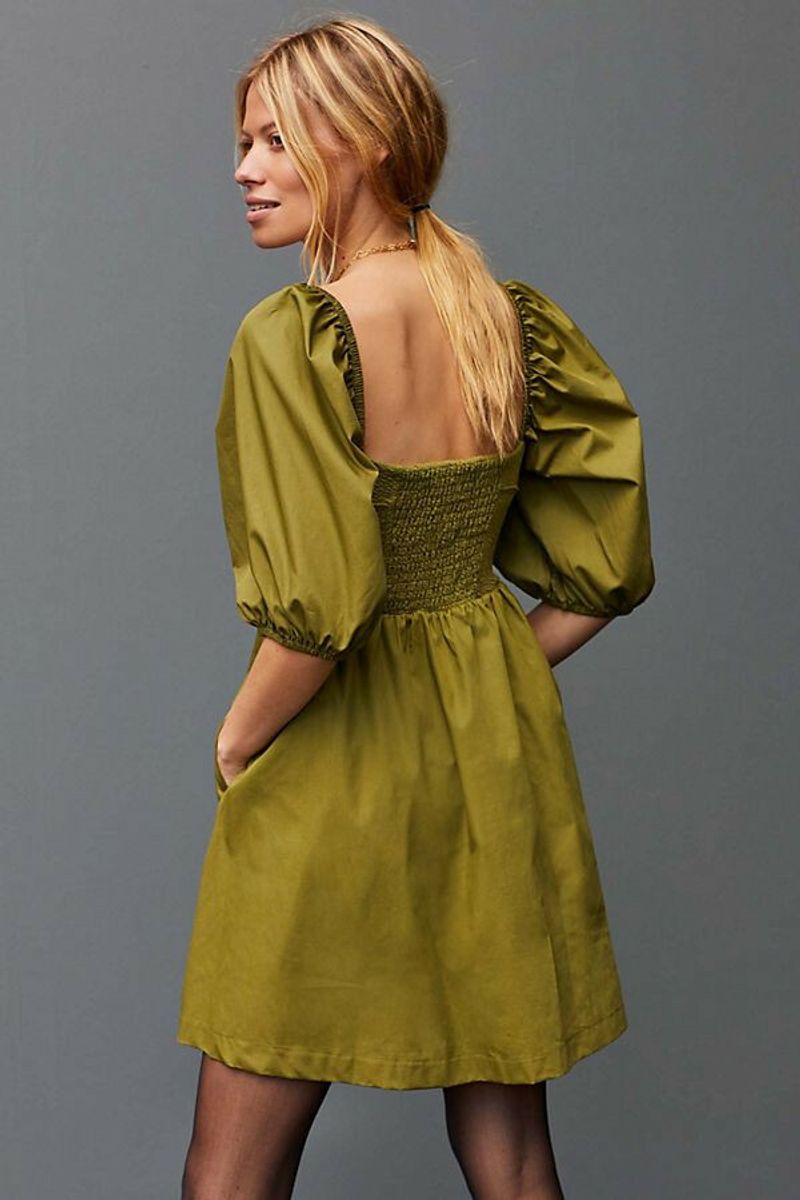 Puff-Sleeve Mini