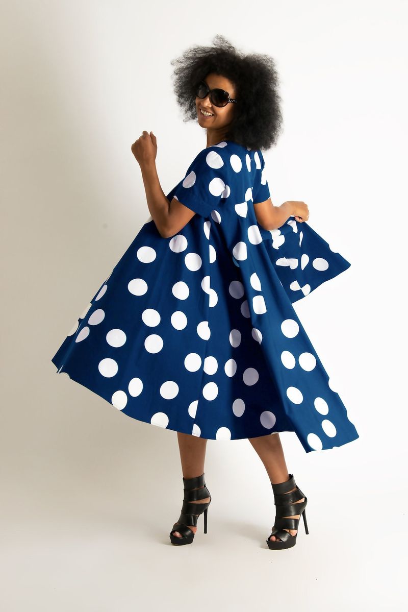 Retro Polka Dot Swing Dress
