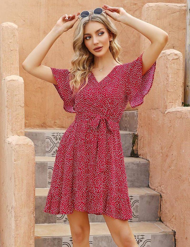 V-Neck Wrap Dress