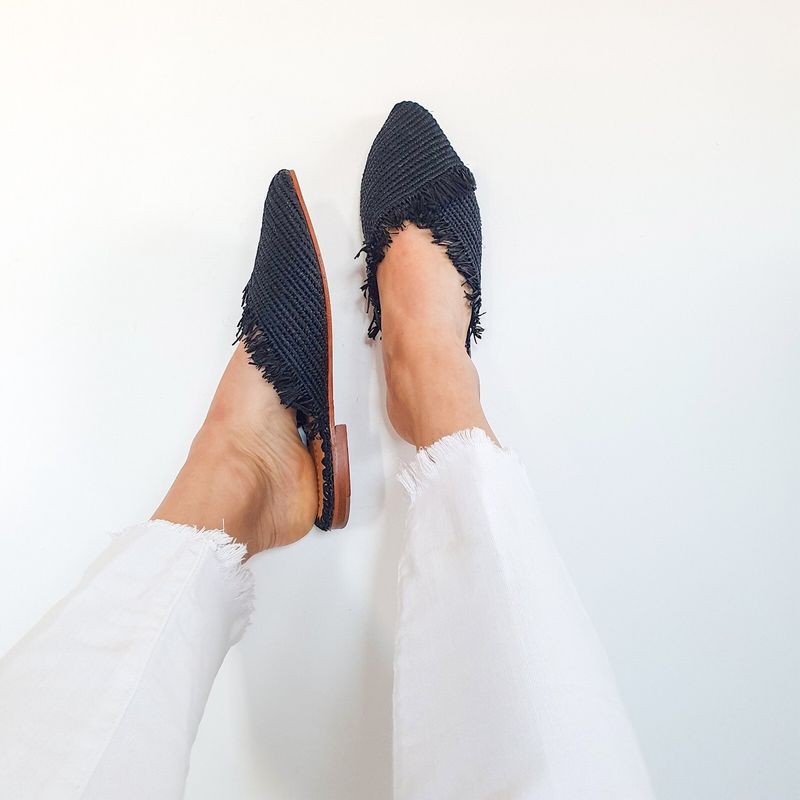 Raffia Mules