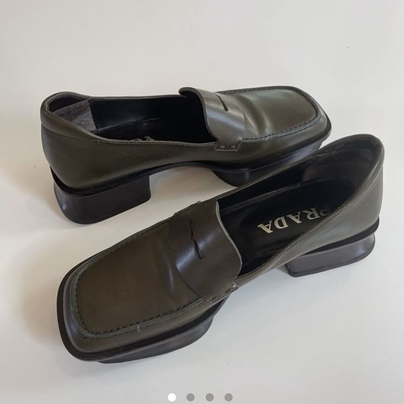 Chunky Square-Toe Loafers
