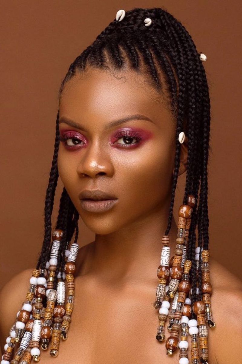 Cornrows With Beaded Accents