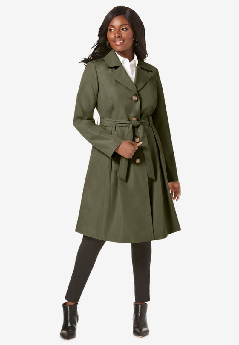 Belted Trench Coats with Boots