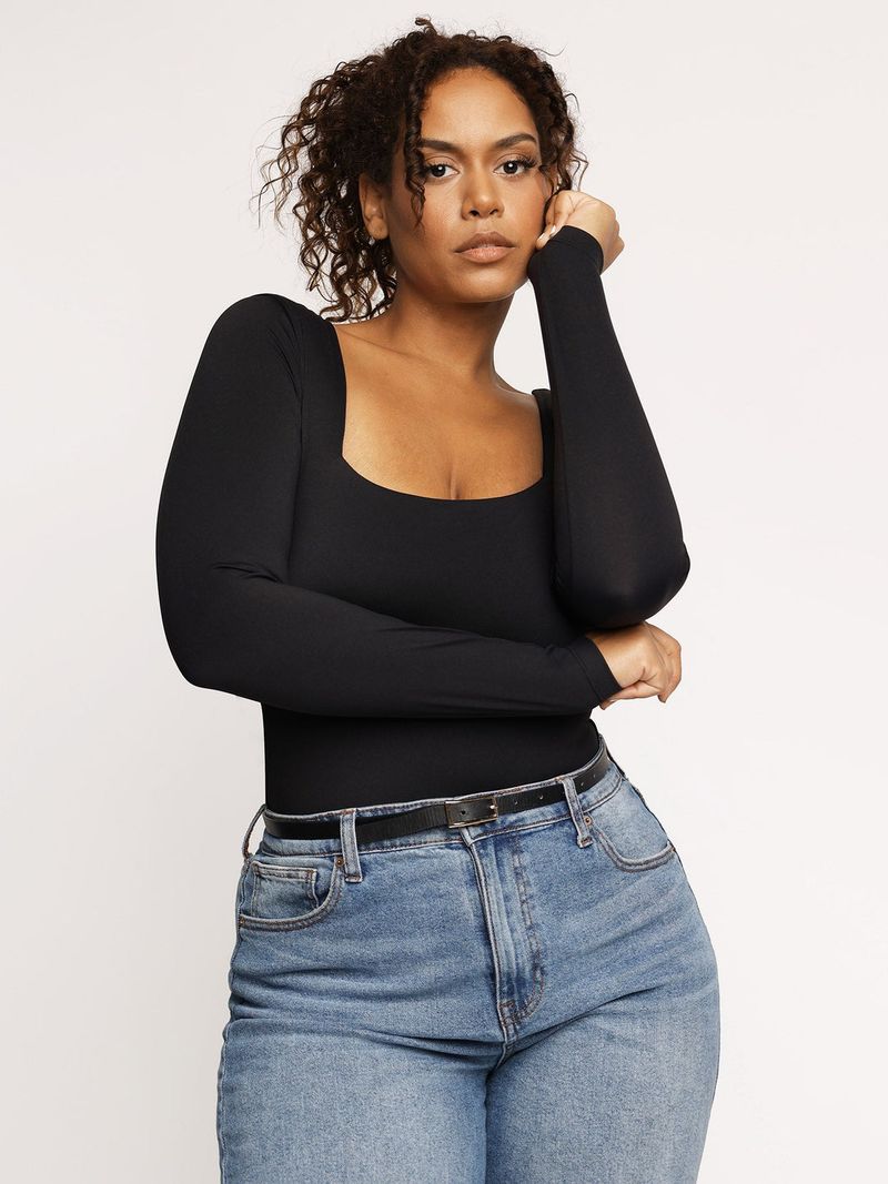 Square-Neck Bodysuit