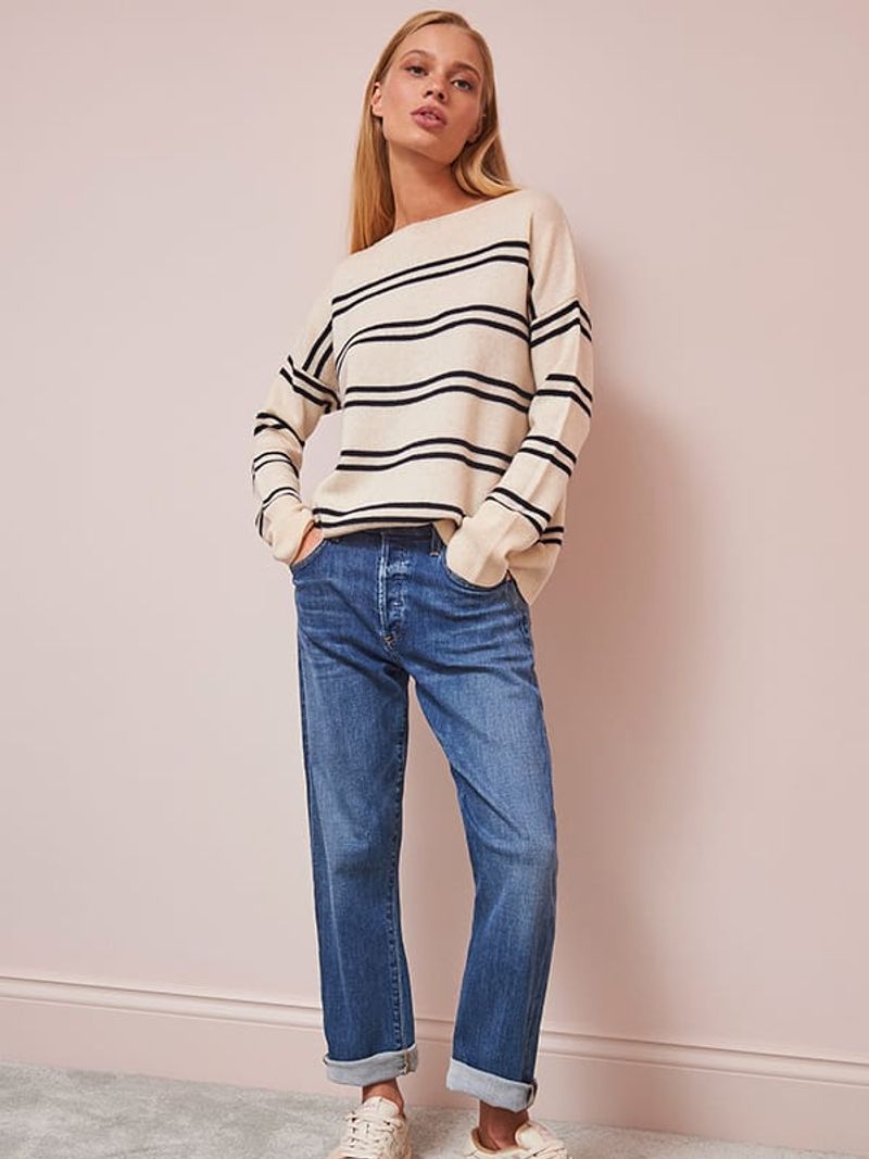 Boyfriend Jeans & Slouchy Sweater