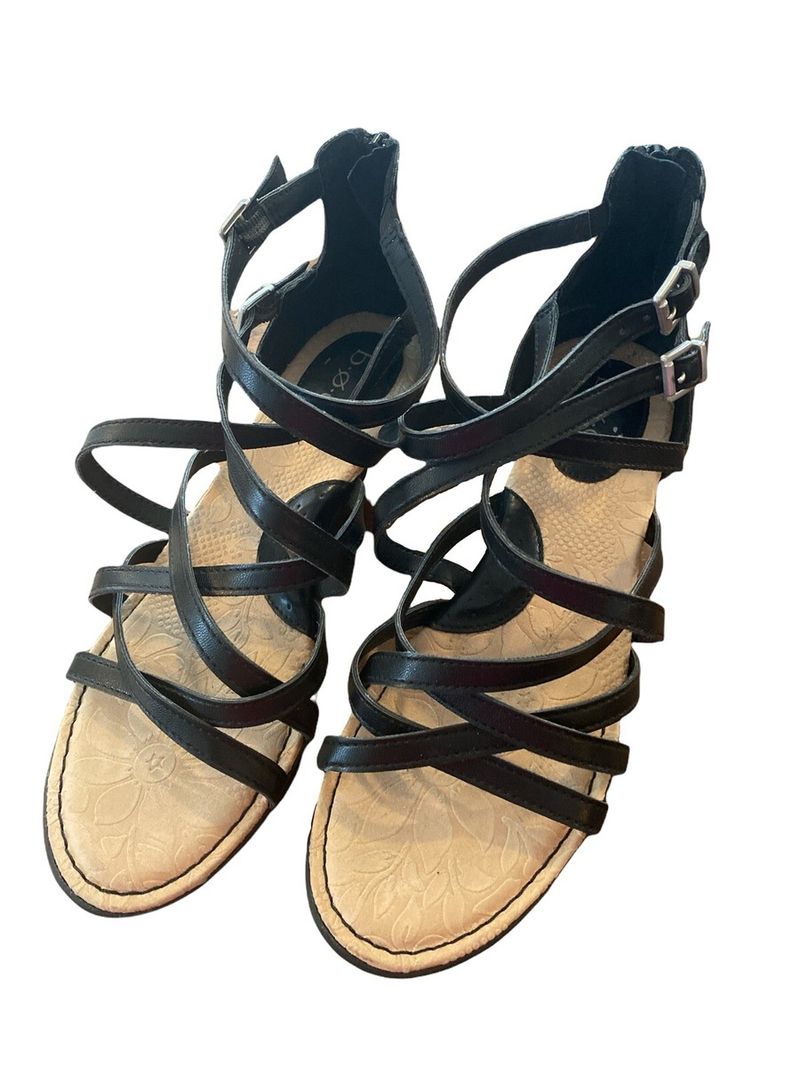 Faux Leather Gladiator Sandals