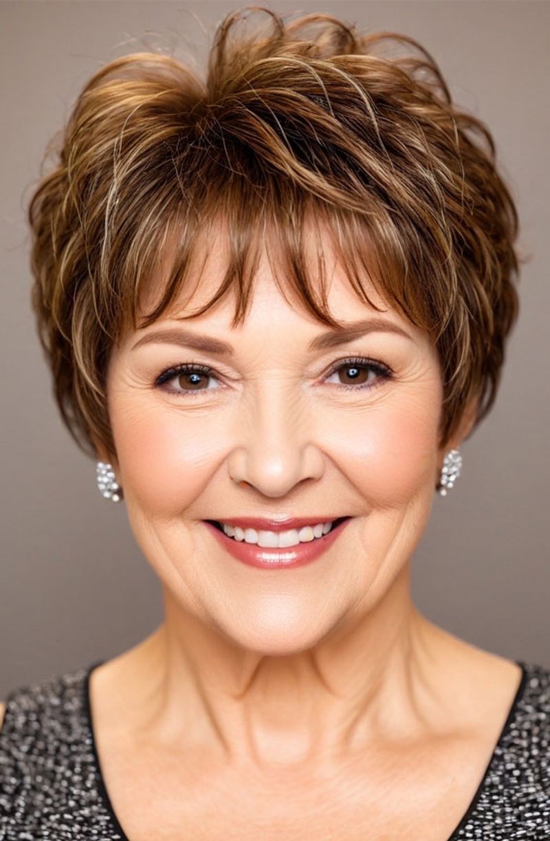 Feathered Crop with Wispy Bangs