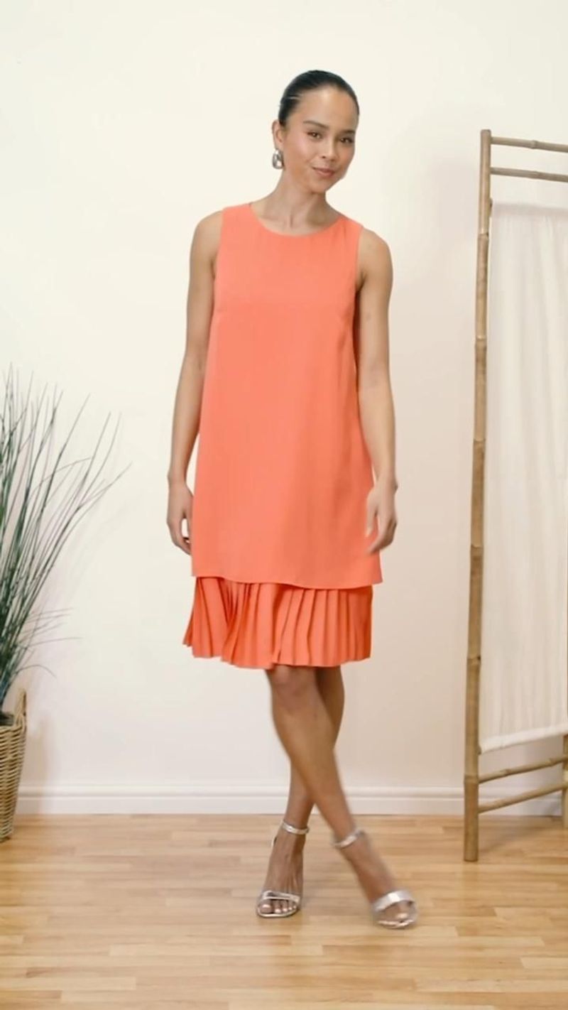Ruffle-Sleeve Shift
