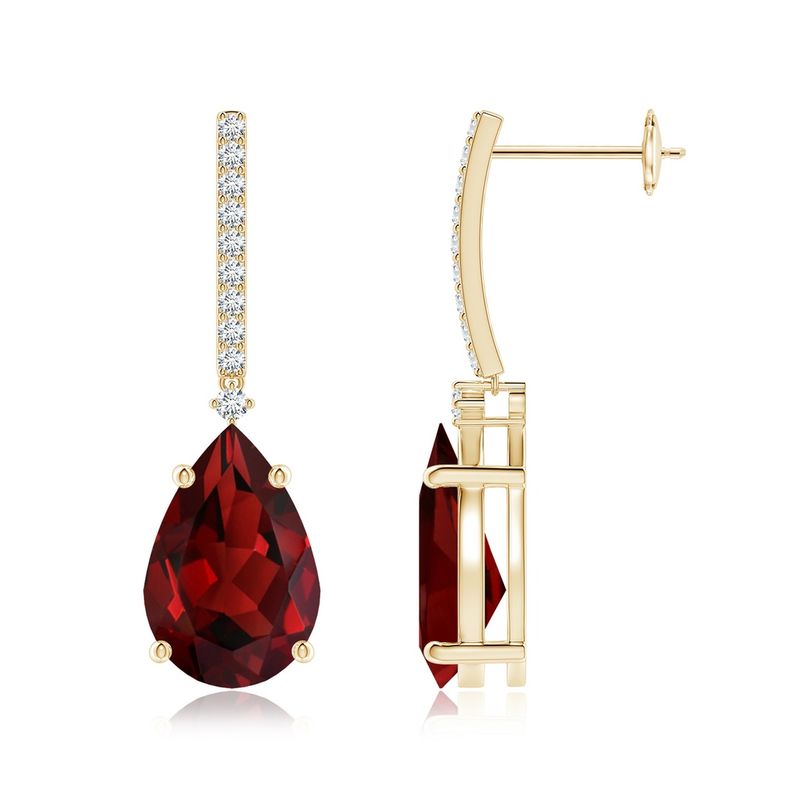 Colored Stone Drop Earrings
