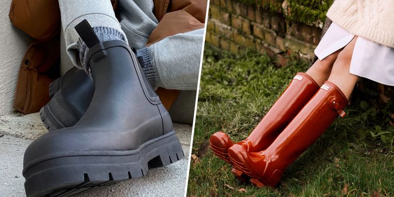 Rigid Rain Boots Without Cushioning