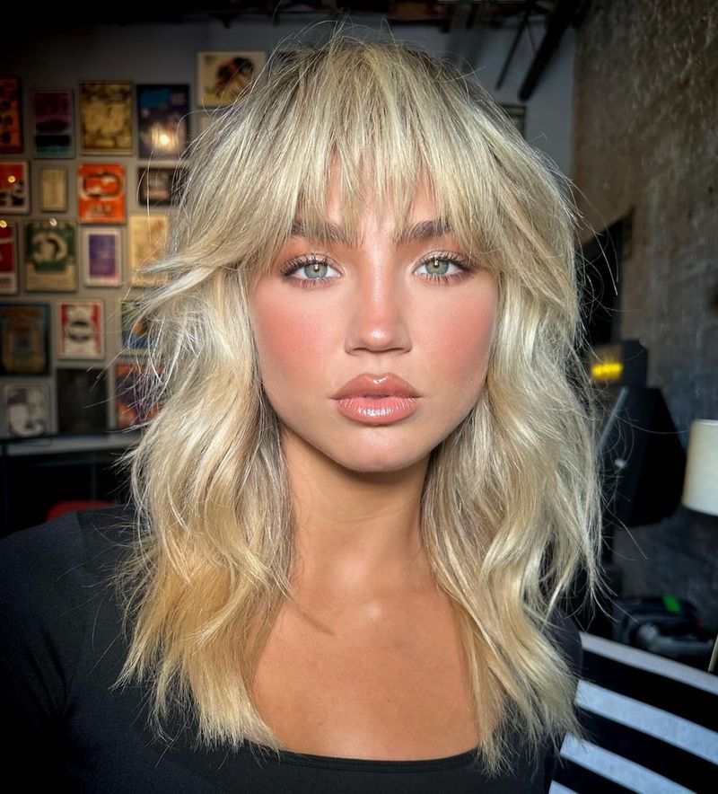 Textured Wispy Bangs for Fine Hair