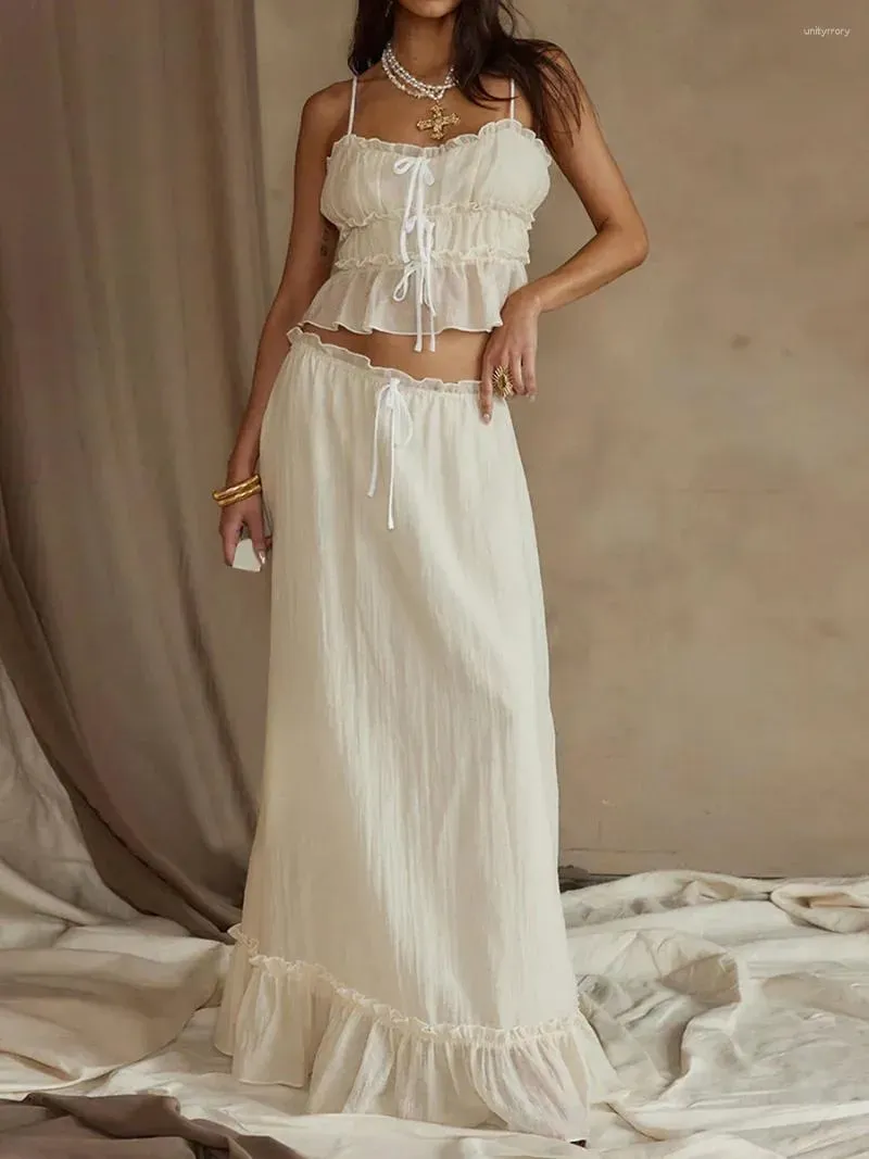 Flowy Maxi Skirt & Tank Top Ensemble
