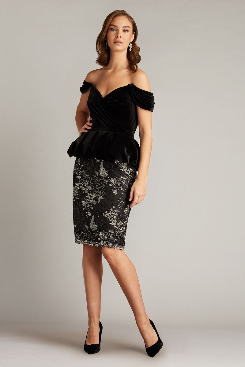 Off-Shoulder Tops & Straight Skirts
