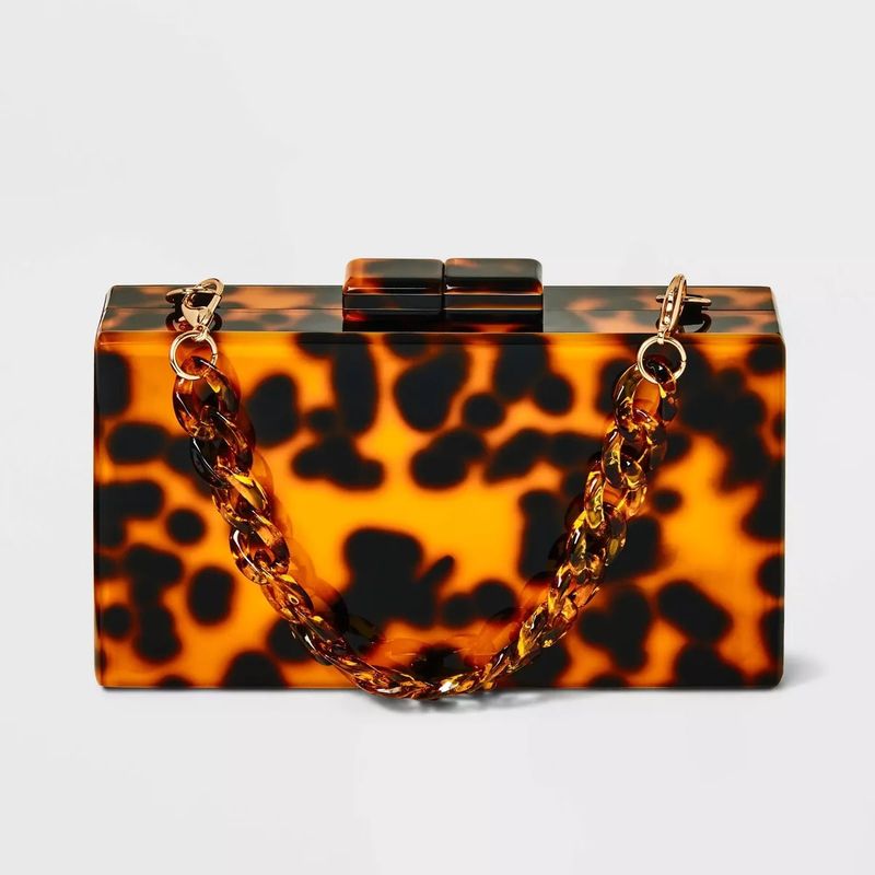 Resin Tortoiseshell Handle Clutch
