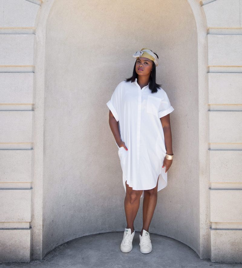 Shirtdress + Sneakers