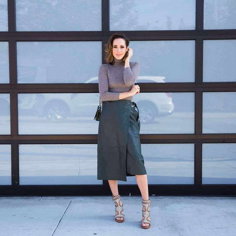 Midi Skirts & Tucked Blouses