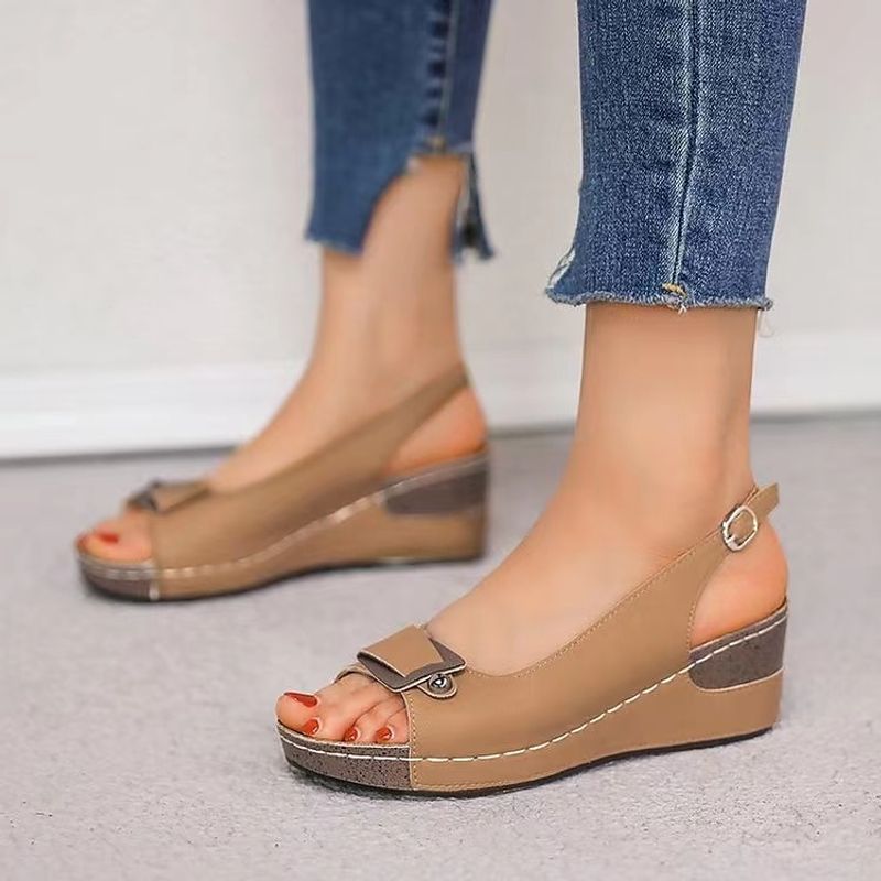 Adjustable Slingback Wedges
