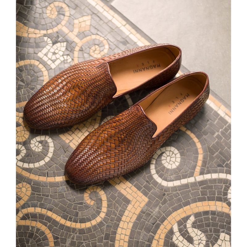 Woven Leather Moccasins