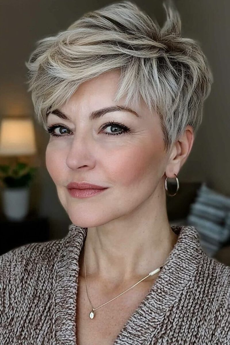 Textured Crop with Piece-y Fringe
