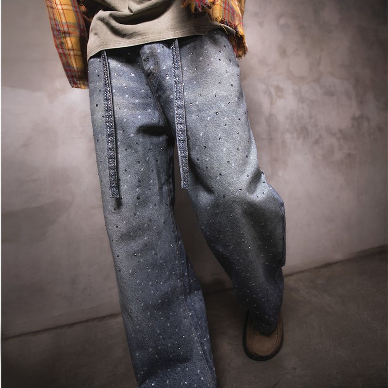 Rhinestone-Studded Jeans