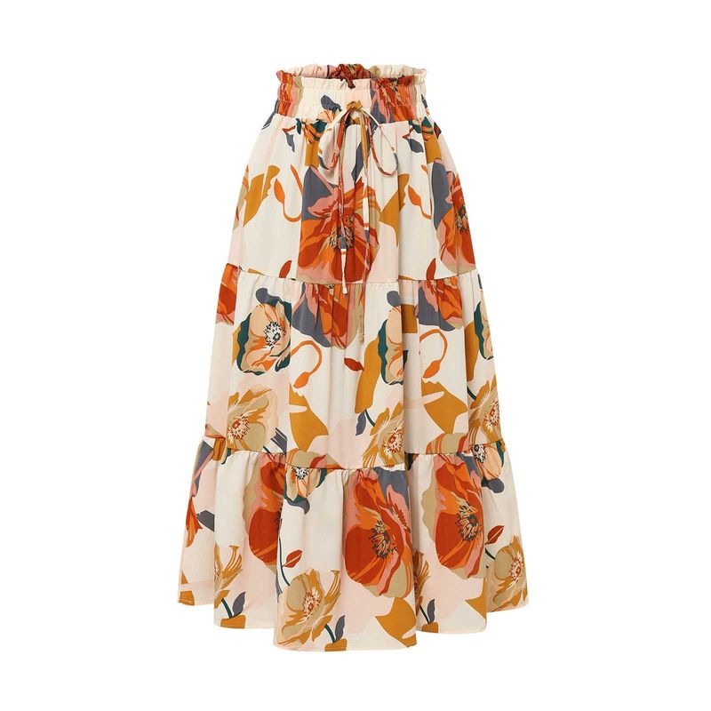 Drawstring Maxi Skirt