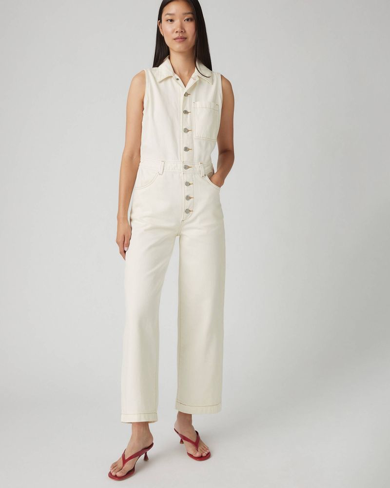 Sleeveless Cotton Jumpsuit