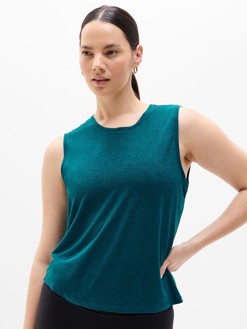 Linen-Blend Tank Top