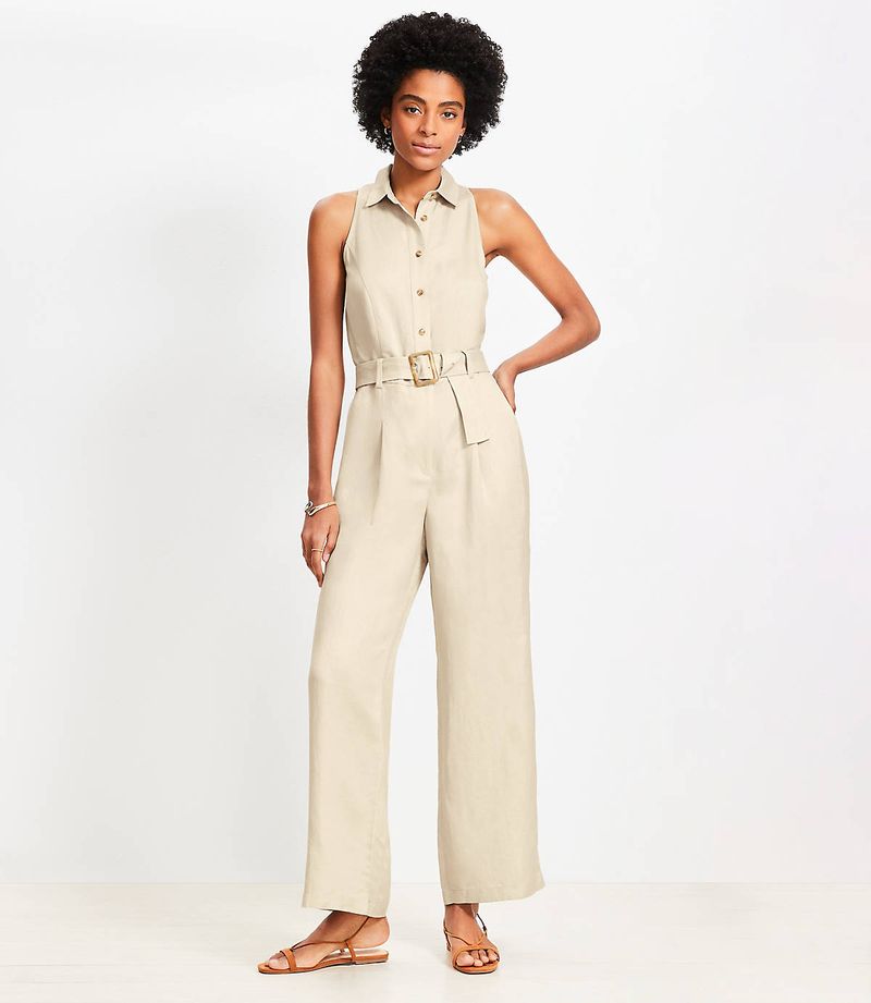 Linen-Blend Jumpsuit