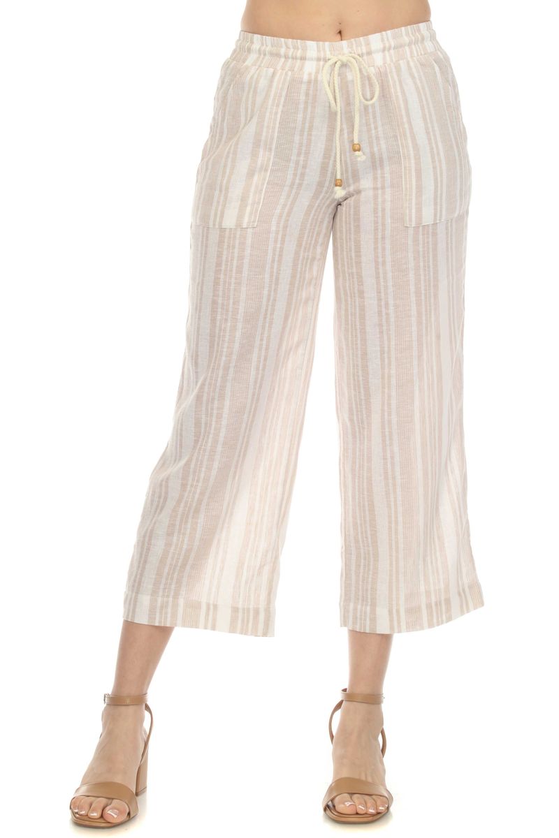 Linen-Blend Capris