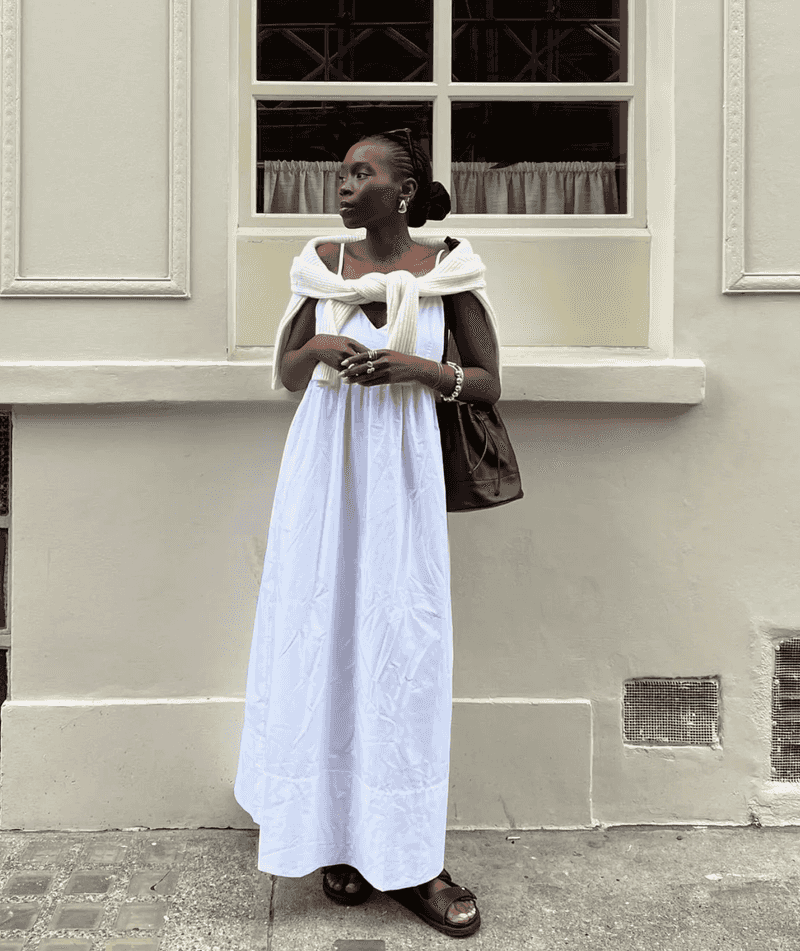 Flowy Maxi Dress + Chunky Sandals