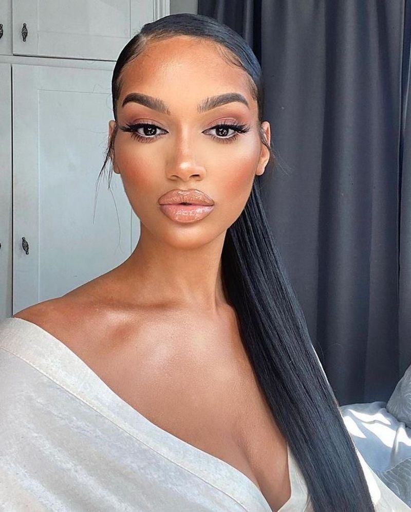 Sleek Low Ponytail with Wrapped Base