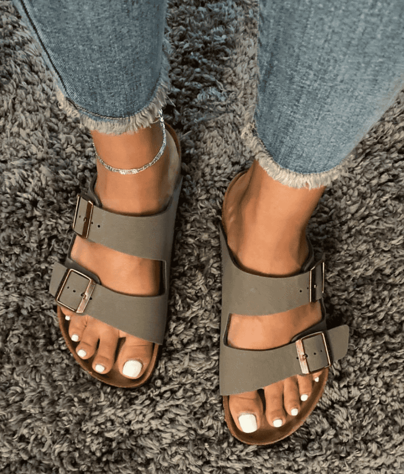 Love: Leather Footbed Sandals