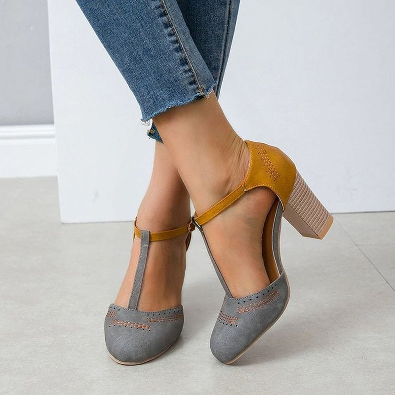 T-Strap Chunky Heels