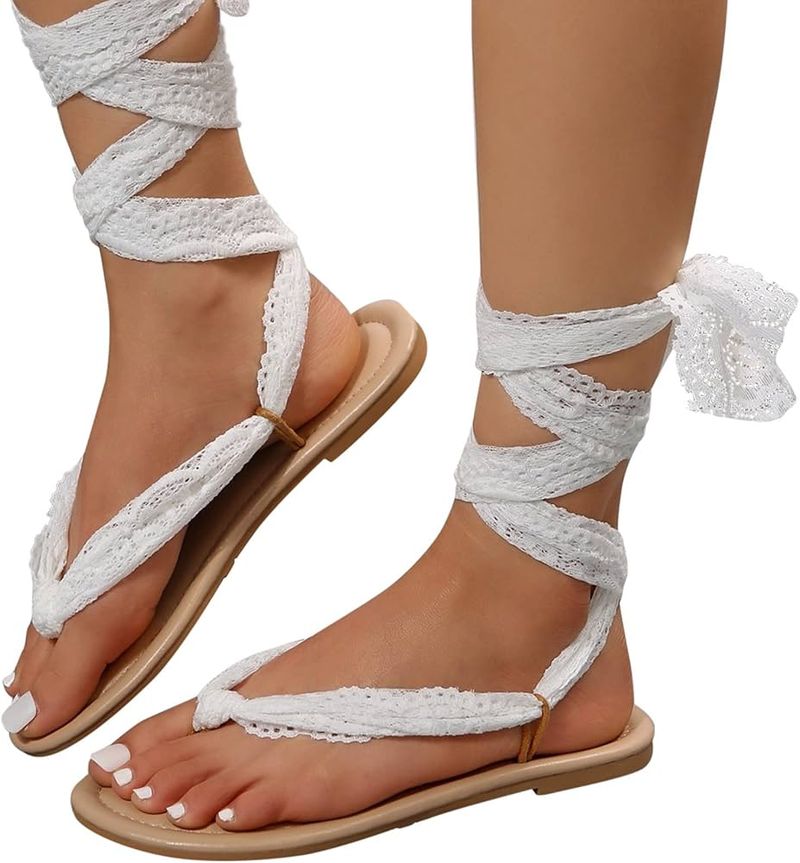 Scarf-Tie Sandals