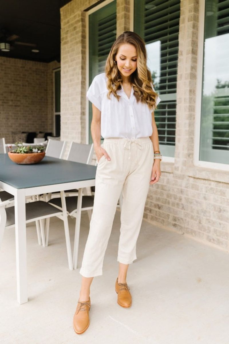 Button-Down Shirt + Drawstring Pants