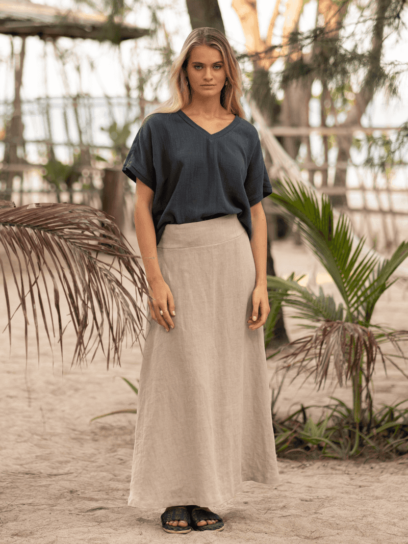 A-Line Linen Skirts