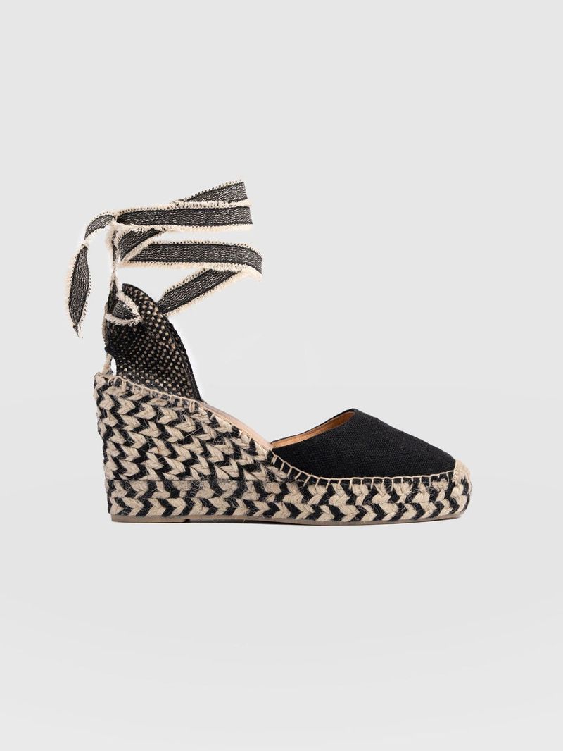Scarf-Wrapped Espadrilles