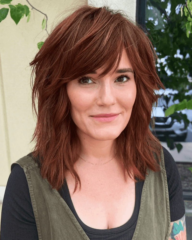 Choppy Lob with Razored Ends