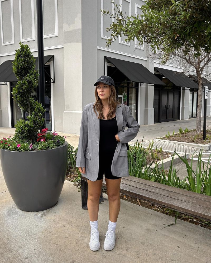 Oversized Blazer & Bike Shorts