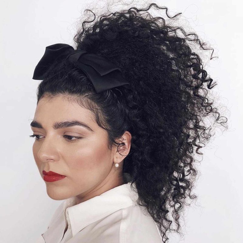 Curly Bow Updo