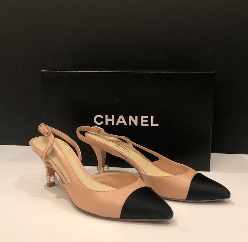 Two-Tone Slingback Heels