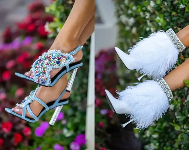 Overly Embellished Party Heels