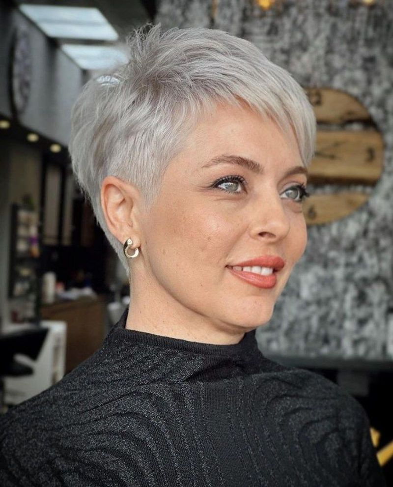 Textured Pixie With Long Crown