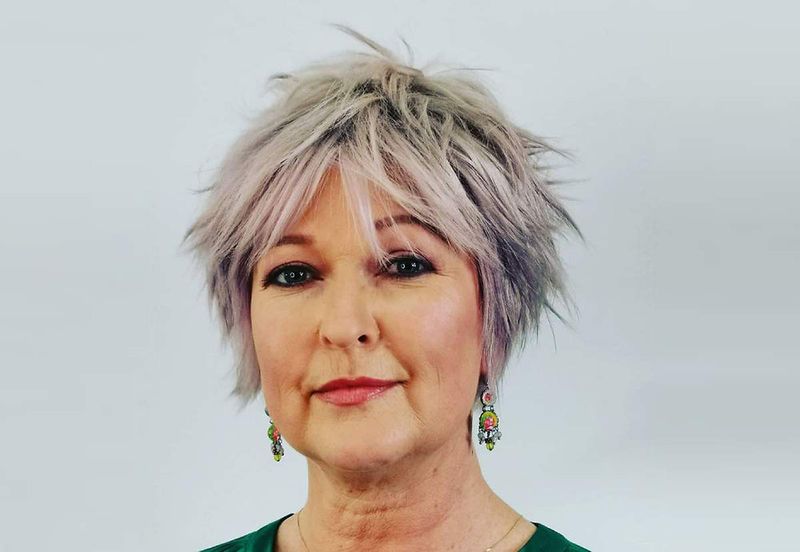 Tousled Crop with Forward Texture