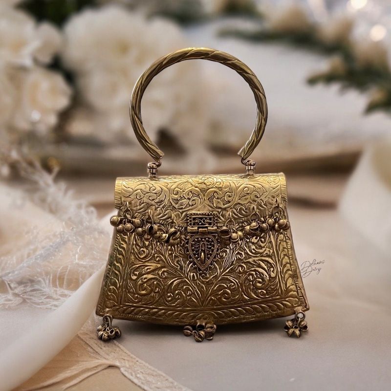Mixed Metal Statement Satchel