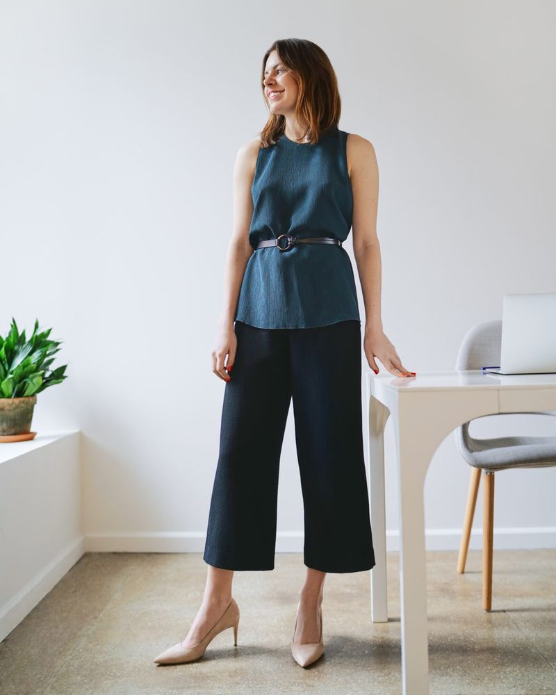 Cropped Wide-Leg Culottes