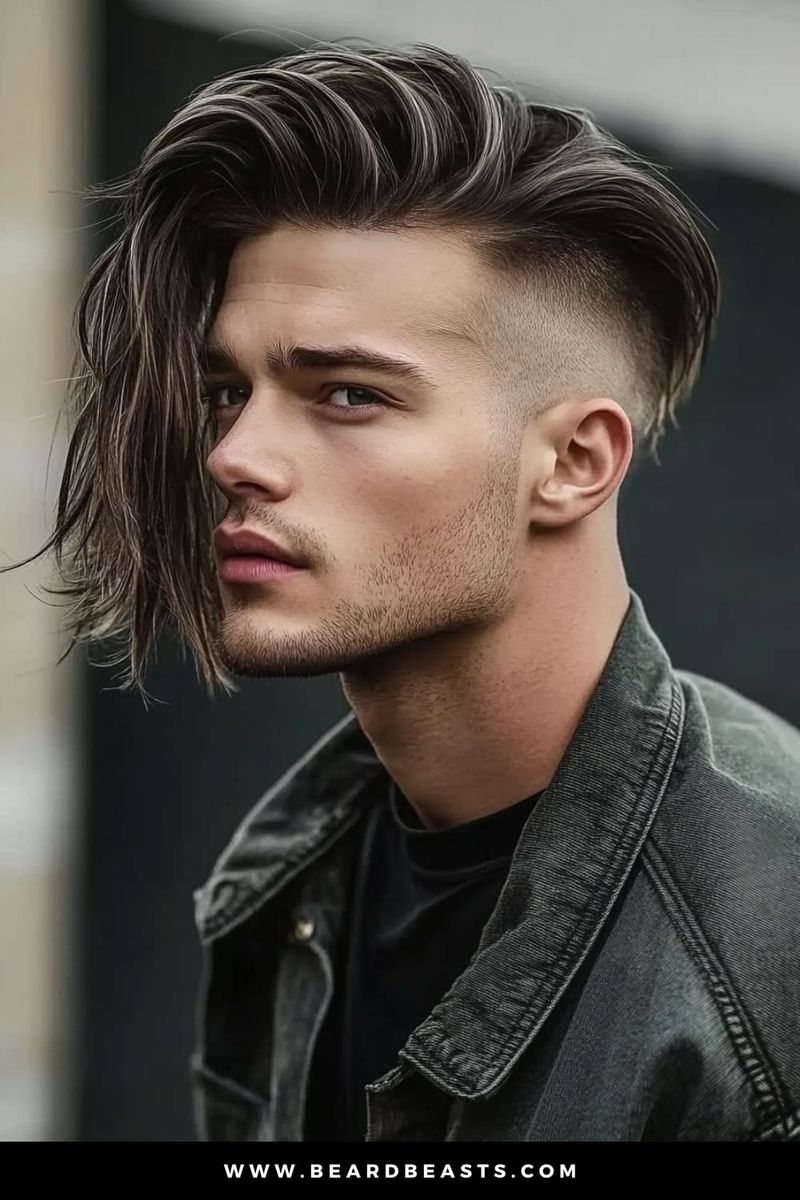 Shaved Sides with Length on Top